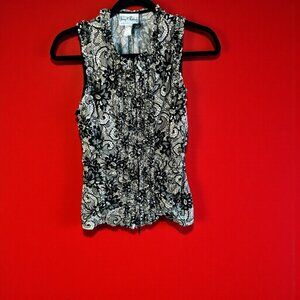 Joseph Ribkoff Black and White Floral Blouse
